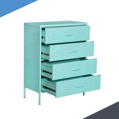 China (Size)Adjustable Colorful Metal Home Bedroom Furniture 4 Drawer Chest for sale