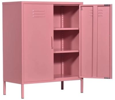 China Small modern design home colorful metal furniture storage cabinet with legs for sale