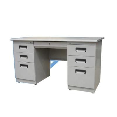 China (Height) Adjustable School Steel Knock Down Desk Room Metal Computer Table With Drawers for sale