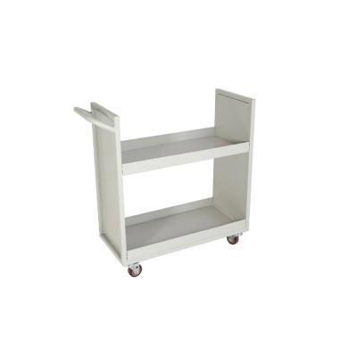 China Modern Furniture Library Steel School Book Cart Mobile Metal Book Trolley for sale