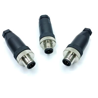 China High quality and cheap automotive cable waterproof M12 3 4 5 6 8pin Overmolded circular connector straight assembly line for sale