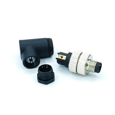 China High Quality and Low Price M8 3 Pin Male Right Angle Field Wireable Header Wire Connector Sensors Connector for sale