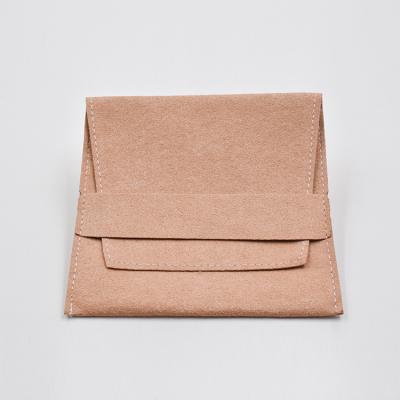 China Simple Handmade Microfiber Bracelet Ring Bag Customized Jewelry Envelope Packaging Bag for sale