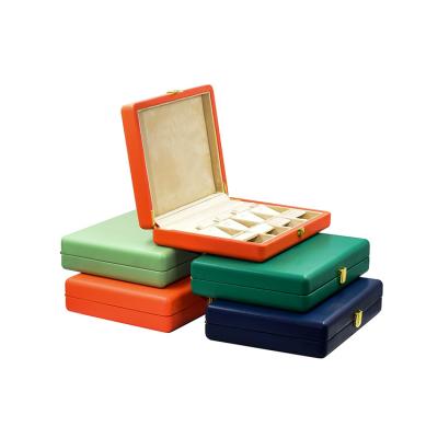 China Rounded Angle Multicolor Ring Jewelry Packaging Boxes Pendant Jewelry Box Order Top PU Material for sale