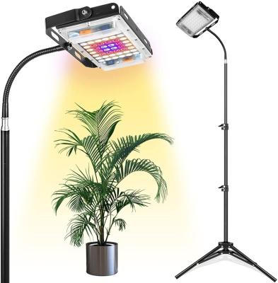 China Dimming Button Grow Light With Stand Full Spectrum 150W LED Floor Plant Light For Indoor Plants Grow Lamp With On/Off Switch for sale