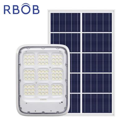 China Garden RBOB New Products IP66 Solar Panel 100W 200W 300W Aluminum Slot Wall Lamp Outdoor Solar Powered Flood Light for sale