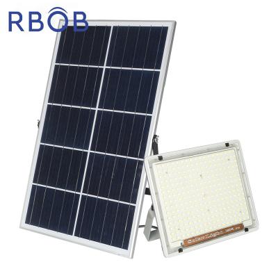 China Outdoor Aluminum Solar Garden RBOB 100w 200w 300w IP66 Flood Light Led Flood Lights Solar Powered Lamp With Sensor for sale