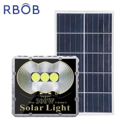 China Outdoor Energy Saving IP66 45w 80w 150w 300w Garden Yard Park Flood Lights Motion Sensor Plastic Solar LED Wall Lights RBOB for sale