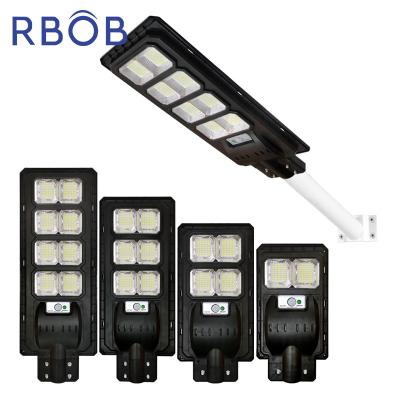 China ROAD RBOB Smart Motion Sensor Ip65 30w 60w 90w 120w Waterproof Outdoor ABS All In One Solar LED Street Light for sale