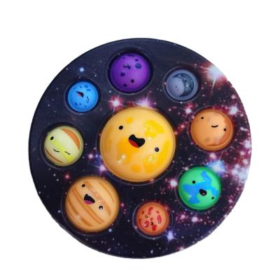 China Planet Solar System Push Noise Christmas Gift Kids Jump Planets Shake Toy Silicone Planet Push Noise Bubble Shaker Planet The Solar System For Kids for sale