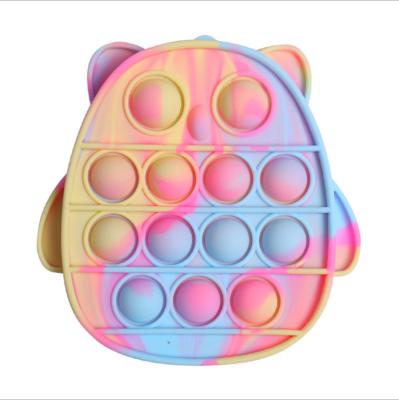 China Cute Silicone 3d Pop Bubble Pop It Up Coin Purse Mini Owl Shape Coin Bag Wallet Pop Up Person The Owl Pop It Up Coin Purse For Women's girls for sale