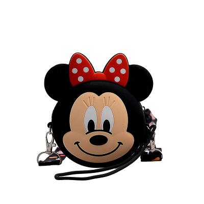 China Minnie Mouse Silicone Reusable Branded Coin Purses Cross - Body Kids Mickey Mouse Purse Bags Women for sale