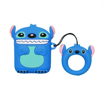 China For 3d earphone stitch cartoon tws earbuds case hard silicone stitch earphone bag usb case earphone bag storage box with keychain for sale