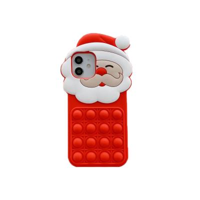 China red bubble phone cases african american santa santa push anti-fall restless person toy unicorn silicone simple phone cases for iphone 13 pro max phone for sale