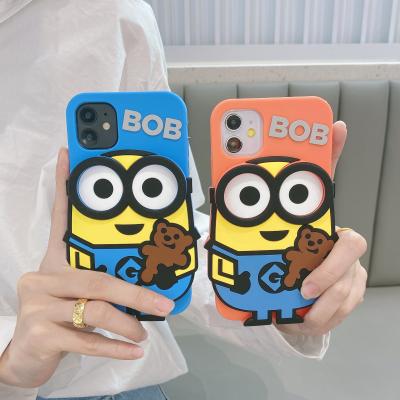 China 2021 Anti-fall Scratch Proof Silicon 3d Printing Cartoon Silicone Cover For iPhone X Phone Case for sale