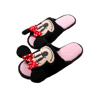 China 2021 Fashion Trend Personalized New Design Hotel Slippers Winter Warm Minnie Fur Slipper For Woman Ladies Girls for sale