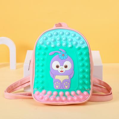 China Large Capacity Waterproof Cartoon Bear Wiggle Real Noise Backpack Silicone Noise-IT He Wiggle Backpack Rabbit Noise It Backpack For Woman for sale