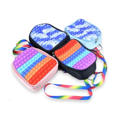 China Large waterproof girl kids student bookbag stir bubbles push bubbles real sound-IT backpack school bag silicon stirrer bubble popping it backpack for sale