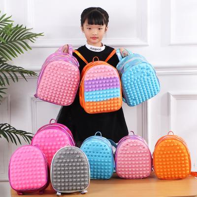 China 2022 New Big Size Buster True Noise-IT Bubble Bag School Backpack Busty Person Bags Waterproof Van Sensory Blue Silicone He Backpack For Kids for sale