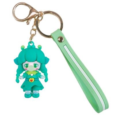 China Cute car keychain kawaii cartoon character self-defense girl angel princess key chain key chain for woman for sale