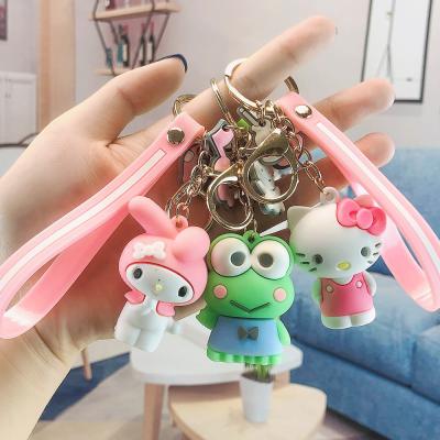 China Deluxe Key Chain 3d Cartoon Cinnamoroll My Cute Kitty Self-Defense Kuromi Rabbit Owl Melody Accessories PVC Key Chain Key Chain for sale