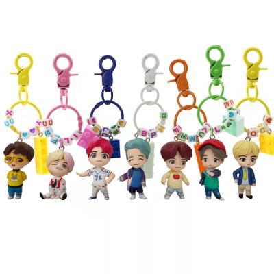 China 2022 Decorative Tinytan Woven Braided Leather BTS Keychain BTS Key Chain BTS 7 Anime BTS 7 Blackpink Decorative Keychain Bt21 Keychain Rope for sale