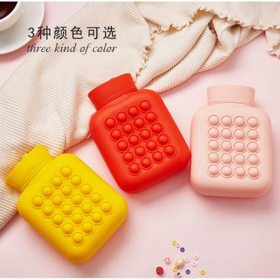 China Pain Relief / Keep Warm Mini 500ml Silicone Pressure Relief / Cervical Pain Pop It Water Bottle Anti-stress Push Bubble Buster Hot Pop It Hot Water Bag For Girl Kids for sale