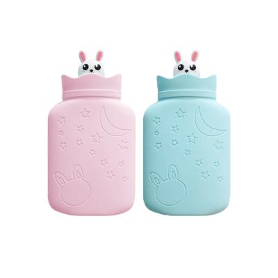 China Hot Water Bag 350ml Microwave Heating Rabbit Hand Silicone Hot Water Bag Bottle for Joint Hand Feet Heating for sale