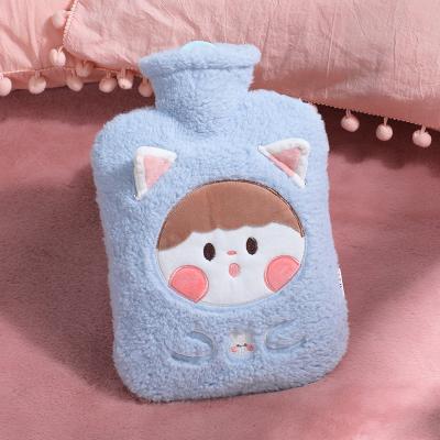 China Pain Relief/Keep Explosive Proof Bpa Hot Mini Water Bottle Hot And Cold Corduroy Cover 500ml PVC Hot Water Bag For Waist for sale