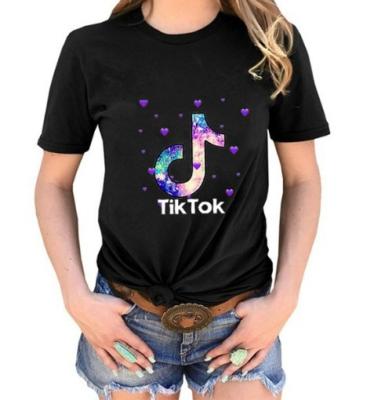 China 2021 Wholesale high quality low MOQ casual fashion tiktok QUICK DRY black t shirts for women for sale