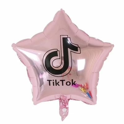 China Wholesale custom logo birthday party decoration balloon arch decorative 18 inch tik tok aluminum foil balloons decoration supplies for sale