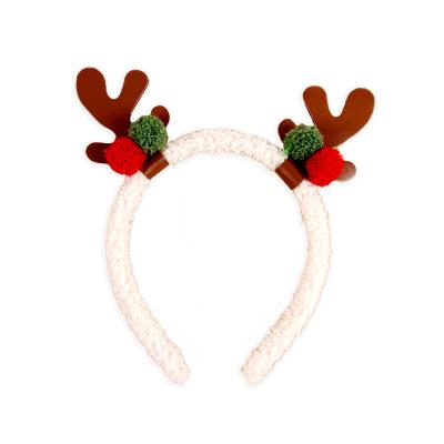 China 2021 Fashion Famous Brand Hair Dresser Accessories Faux Fur Merry Christmas Headband Faux Fur Hair Accessories Winter Headbands Woman for sale