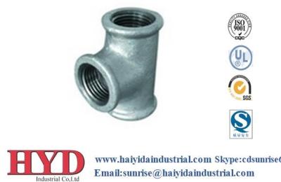 China beaded TEE galvanized malleable iron pipe fitting cast iron UL factory for sale