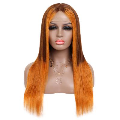 China Lace Front Human Hair Wigs Highlight Ombre Body Wave Ombre Color Brazilian Remy Hair Lace Wigs 150% Density Pre Plucked for sale