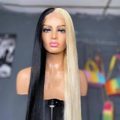 China Distributor Raw Wave 613# Lined Body Blonde Single Cticle Full 360 Lace Frontal Wigs Blonde Fantasy Curly 100% Virgin Hair Vendors for sale