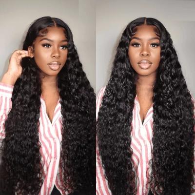 China Indian Remy Hair 13x6 HD PrePlucked Indian Remy Hair 13x6 HD Curly Raw Lace Front Water Wave Lace Front Wig Kinky Deep Water Wave Wig 180% Wholesale From Seller for sale