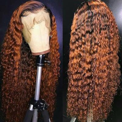 China Blonde Red Lace Front Wet and Cuticle Distributor Virgin Wig Water Wave Wig Vendor Deep Wave Guangzhou Wavy Hair Lined for sale