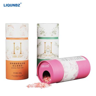 China Low Carbon Environmental Protection Laundry Gel Bath Salt Paper Tube Materials Box Creative Recycled Paper Maker And With Scented Beads for sale