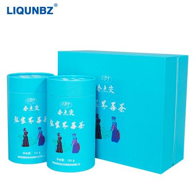 China Recycled Circular Materials Packaging Paper Tube Packaging Stain Poster Cylinder Packaging Box Lotus Root Powder Food Grade Gift Tea Paper Box for sale