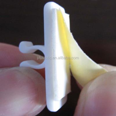 China New Product Plastic Pen Cable Holder Self Adhesive Removable Clip for sale