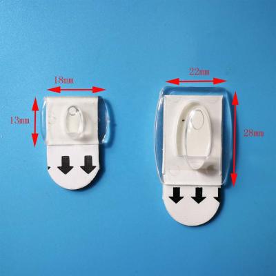 China Small Sizes Self Adhesive Clear Wall Hook Plastic Hook Viable for sale