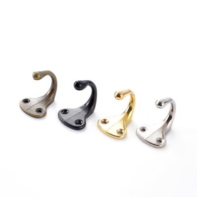 China Durable Thickened Zinc Alloy Antique Single Hook End Hook Bedroom Bathroom Wall Door Back Single Hook for sale