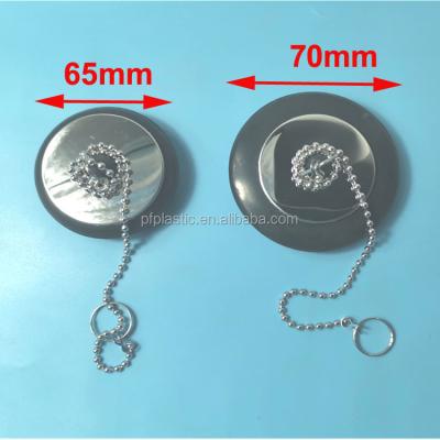 China Strainer Bathroom And Kitchen Water Outlet With Rubber Ball Chains Outlet for sale