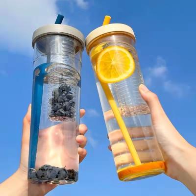 China Sustainable Fruit Lemon Water Bottle Designed Fruit Infuser Water Bottle For Healthy for sale