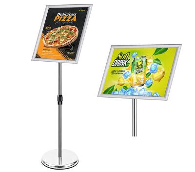 China MERIS Aluminum Adjustable Pedestal Sign Holder Poster Holder Round Base Sign Holders For Display, Advertising And Outdoor Sign Holder for sale