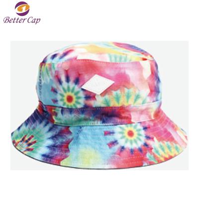 China Character Customized Design Printed Luxury Fishing Hat , Custom Tie Dye Bucket Hat for sale