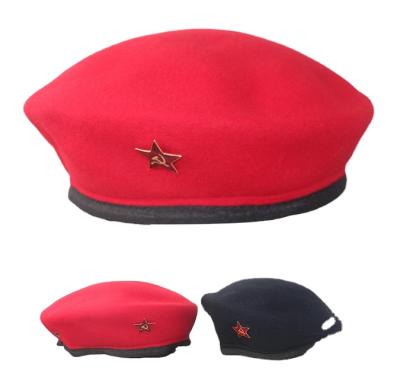 China New Character Fashion New Design Hats Wholesales Suede Cloth Winter Hat Formal Captain Beret Hat for sale