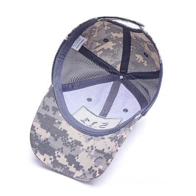 China COMMON Camouflage Trucker Hat Camouflage Military Baseball Cap Custom Logo Trucker Mesh Topi Hats for sale