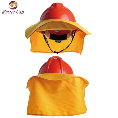 China Shield Face & Sun 4 Colors Running Edge Neck With Neck Flap Safety Helmet Hard Hat for sale