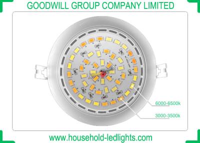 China High Brightness Dimmable Household LED Lights Double Color Chip Downlight 6W 12W for sale